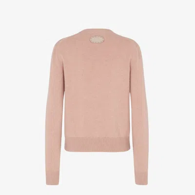 Fendi Round Neck Sweater In Pink