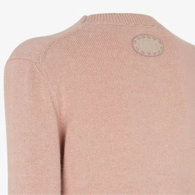 Fendi Round Neck Sweater In Pink
