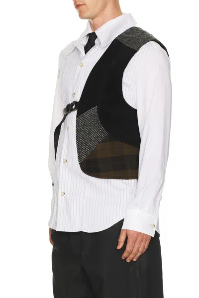 Andersson Bell Patchwork One Arm Vest In White