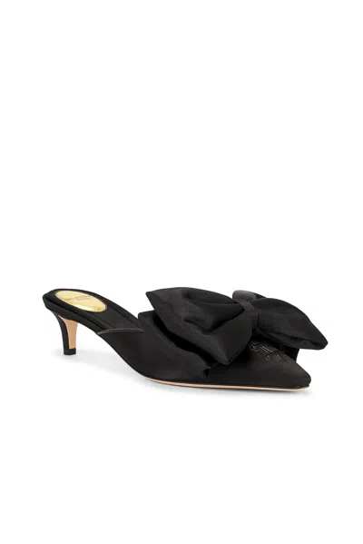 Valentino Garavani Yolande Bow Pointed Toe Mule Pump In Black