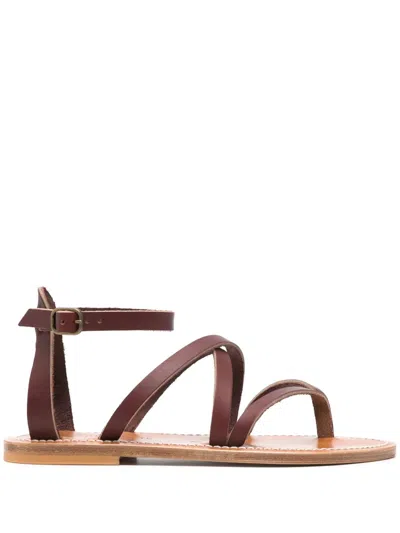Kjacques K.jacques Epicure Sandals Shoes In Burgundy
