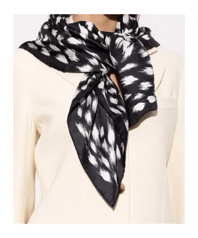Givenchy Pattern Detailed Scarf In Black