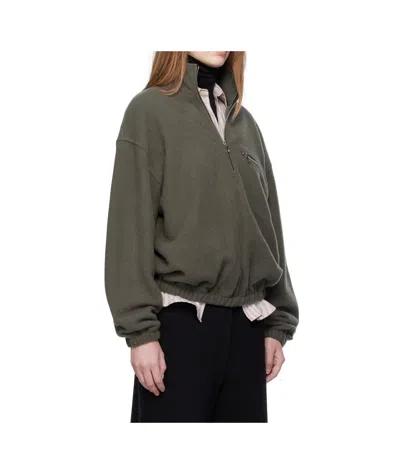 Rier Half-zip Long-sleeve Sweatshirt In Black