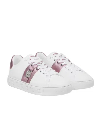 Versace Greca Embellished Sneakers In Multi