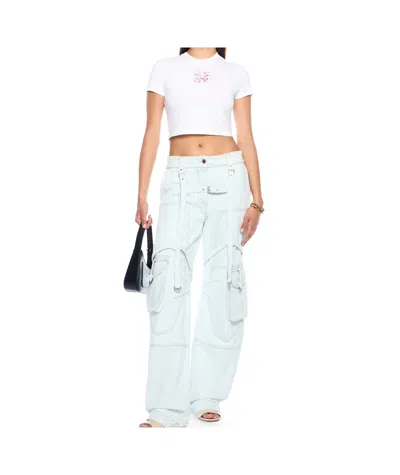 Off-white Multiple-pocket Cargo Jeans In Blue