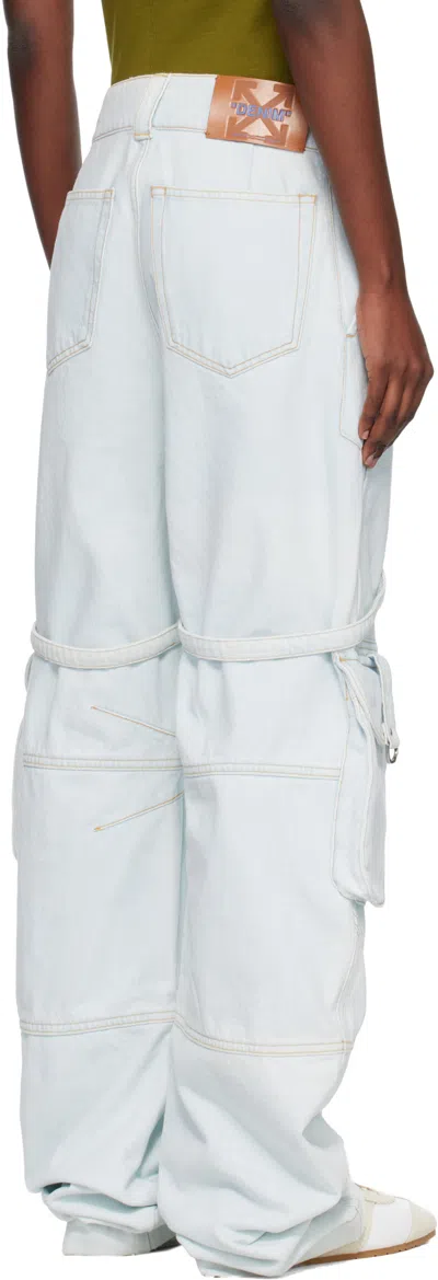 Off-white Multiple-pocket Cargo Jeans In Blue