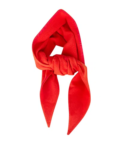 Rier Pointed Wool Scarf In Red
