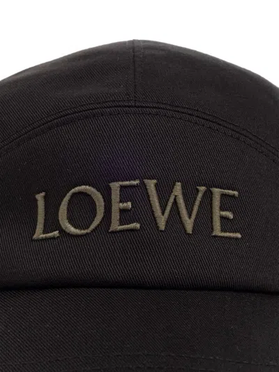 Loewe Logo-embroidered Five-panel Cap In Black