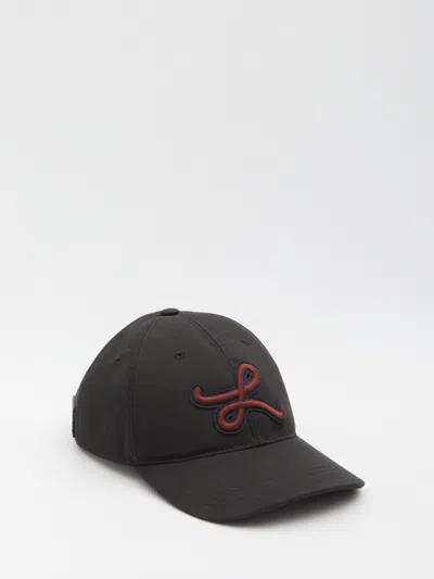 Loewe Cap With Appliqué In Black