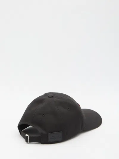 Loewe Cap With Appliqué In Black