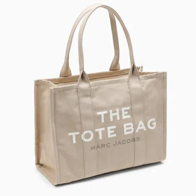Marc Jacobs Rectangular Canvas Tote Bag With Top Handles In Neutral