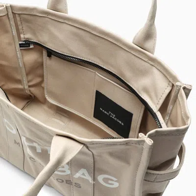 Marc Jacobs Rectangular Canvas Tote Bag With Top Handles In Neutral