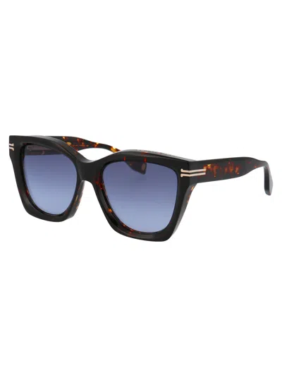 Marc Jacobs Tortoiseshell Square-frame Sunglasses In Brown