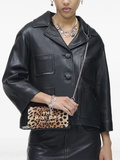 Marc Jacobs Elegant Leather Handbag In Animal Print