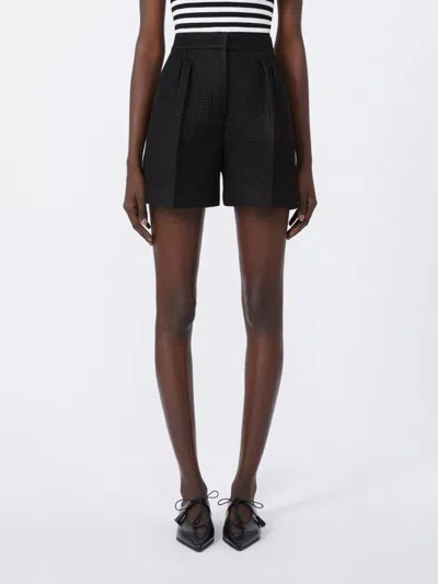 Max Mara Technical Mesh Shorts In Black