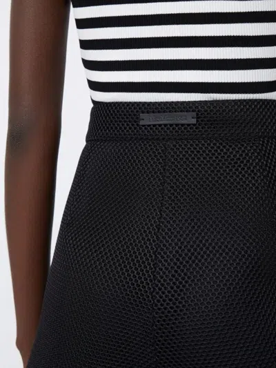 Max Mara Technical Mesh Shorts In Black