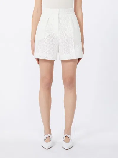 Max Mara Technical Mesh Shorts In White