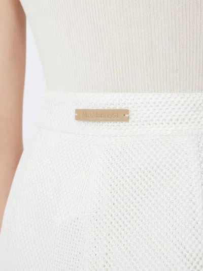 Max Mara Technical Mesh Shorts In White