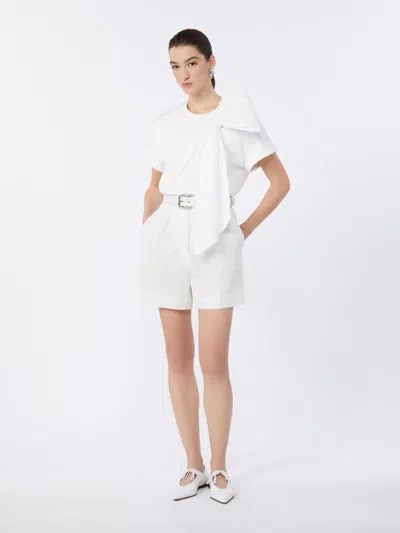 Max Mara Technical Mesh Shorts In White