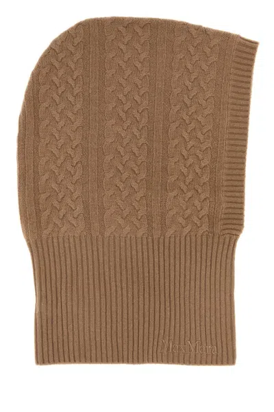Max Mara Camel Cashmere Romana Balaclava In Brown