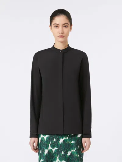 Max Mara Poplin Stretch Otranto Shirt In Black