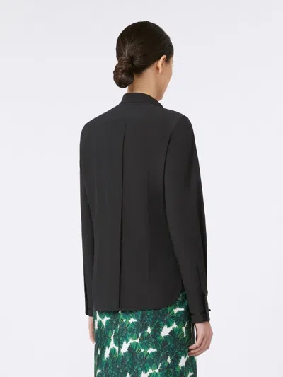 Max Mara Poplin Stretch Otranto Shirt In Black