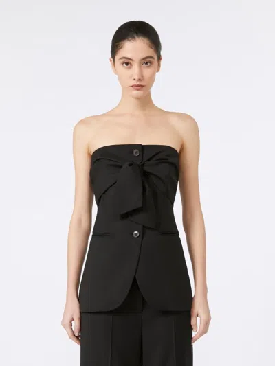 Max Mara Spaghetti Strap Camisole Top In Black