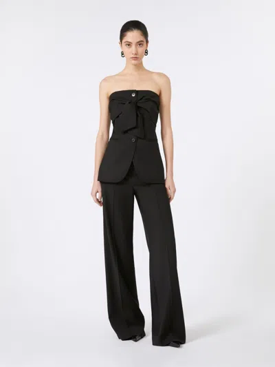 Max Mara Spaghetti Strap Camisole Top In Black
