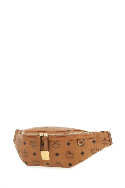 Mcm Printed Canvas Small Fursten Belt Bag In Brown
