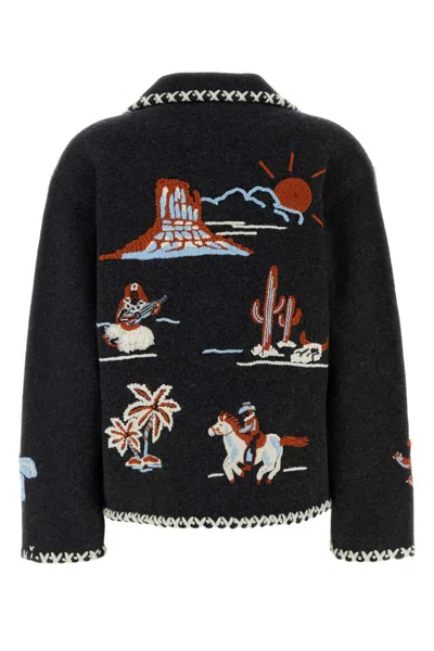 Alanui Remember Me Embroidered Palm-tree Jacket In Multi