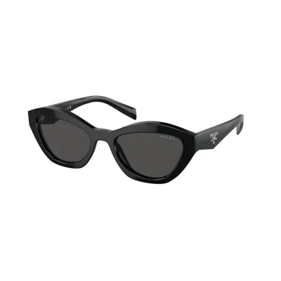 Prada Dark Grey Butterfly Ladies Sunglasses Pr A02sf 16k08z 55 In Black