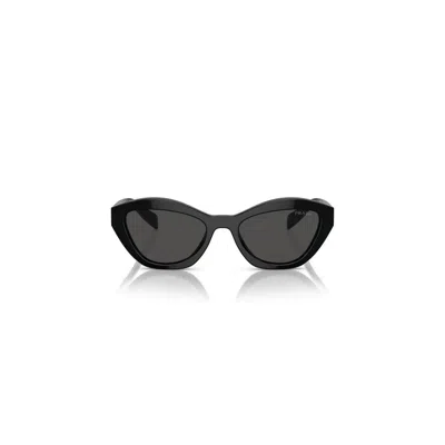 Prada Dark Grey Butterfly Ladies Sunglasses Pr A02sf 16k08z 55 In Black