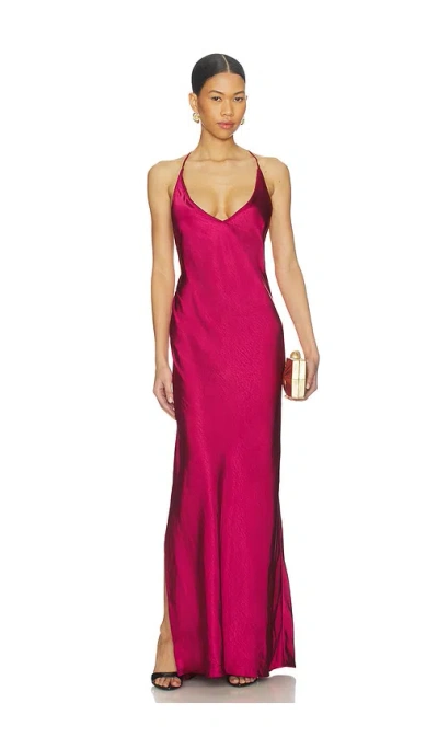Anna October Berry Justina Maxi Dress In Pink