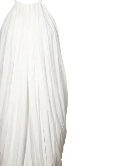 Loewe Draped Halter Neck Dress With Open Back In White