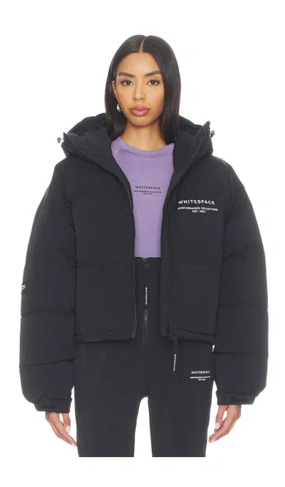 Whitespace Cropped Puffer Jacket In Black