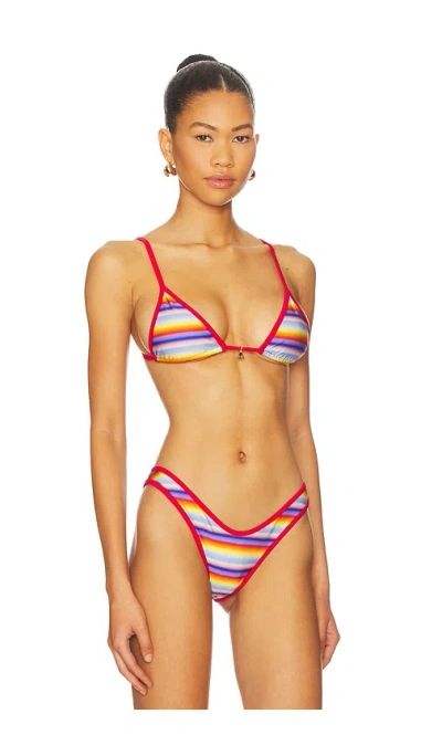 Fae Lumi Triangle Bikini Top In Multi