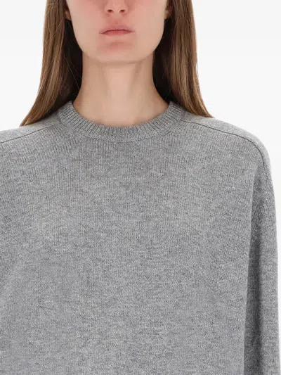 Theory Easy Cashmere Sweater In Husky Pale Grey
