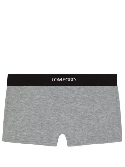 Tom Ford Boxers With Logo In Gray