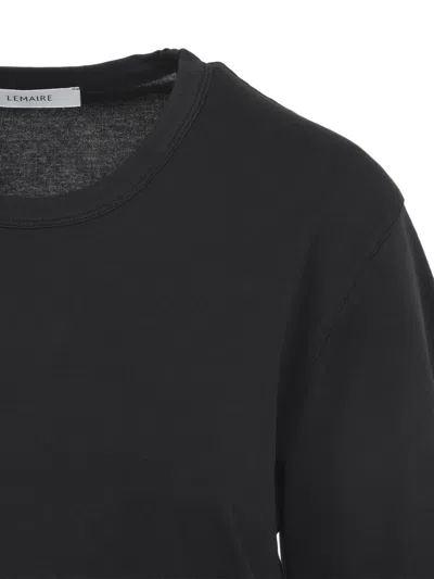 Lemaire Basic Crewneck T-shirt In Black