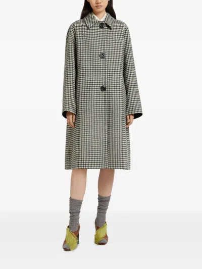 Marni チェック コート In Gray