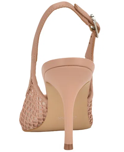 Guess Pandy Slingback Pointed Toe Pump In Brown