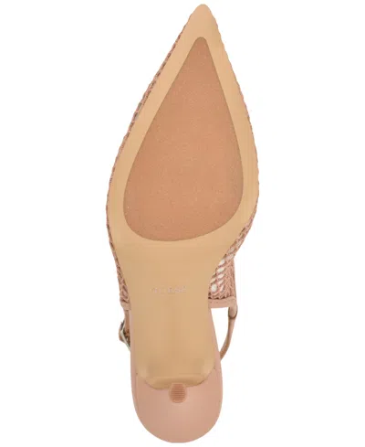 Guess Pandy Slingback Pointed Toe Pump In Brown