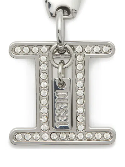 Diesel Gemini Charm Keyring In Silver