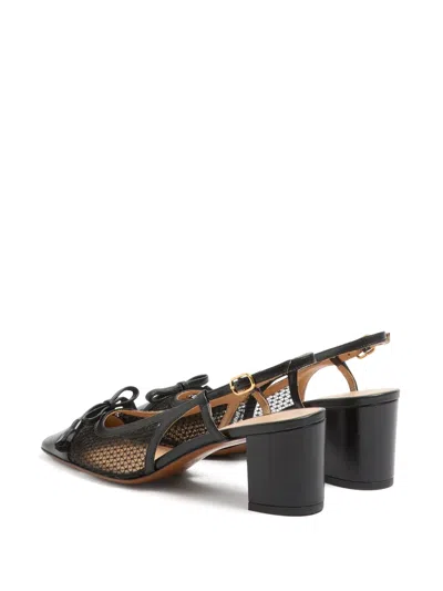 Valentino Garavani Valet Du Roi Slingback Pump In Mesh And Kidskin 60mm Woman Black 41.5 In Black
