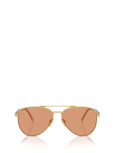 Prada 58mm Pilot Sunglasses In Gold