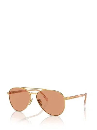 Prada 58mm Pilot Sunglasses In Gold