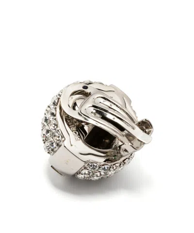 Fiorucci Crystal Decorative Earrings In Metallic