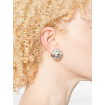 Fiorucci Crystal Decorative Earrings In Metallic