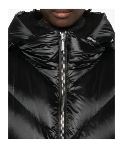 Moorer Wanita Down Jacket With Distinctive Quilted Design In Black