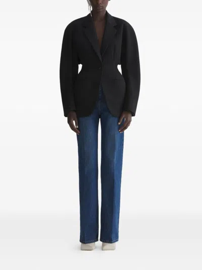 Mugler Cutout Padded Jacket In Black